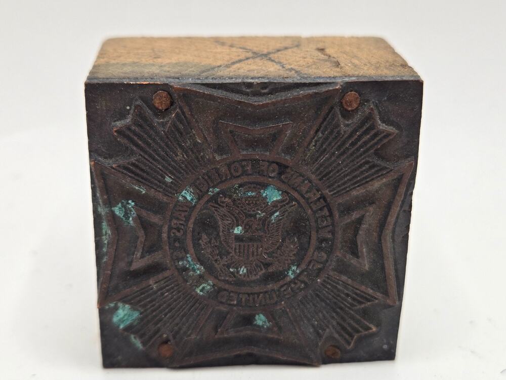 Printing Block “ Veterans of Foreign Wars of United States “